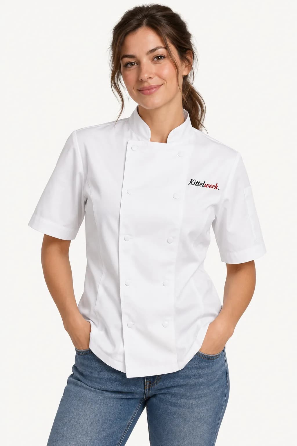 Chef Jacket — Front view · Women · White