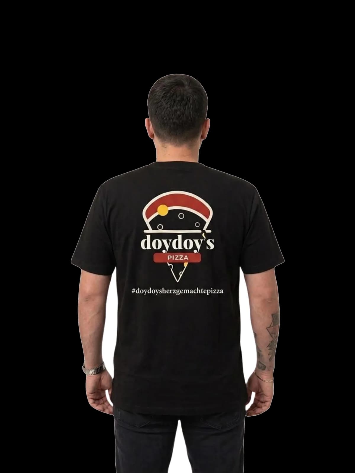 Premium T-Shirt — Schwarz — Rückendruck