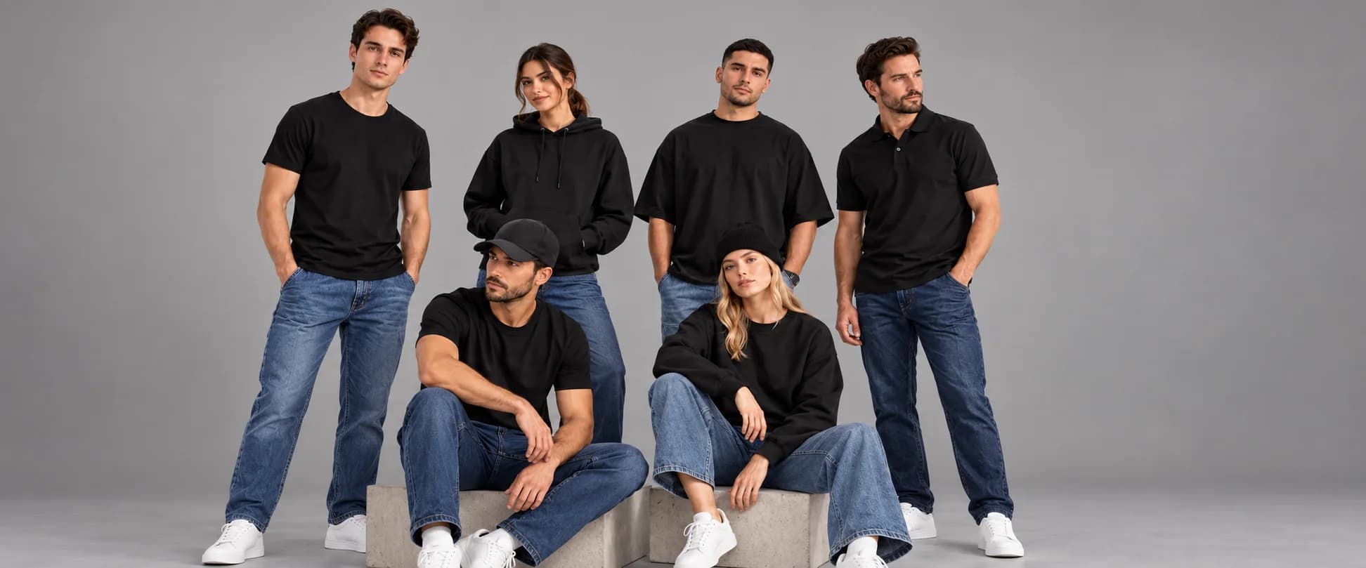 Kittelwerk team in black workwear